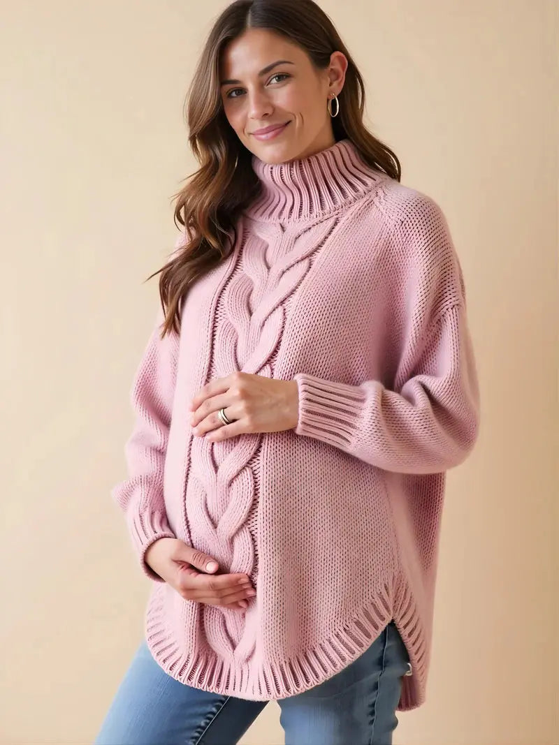 Comfy+ Yüksek Yakalı Gebelik Sweater MamsWear