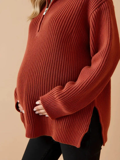 Klasik Fermuarlı Gebelik Jumper MamsWear