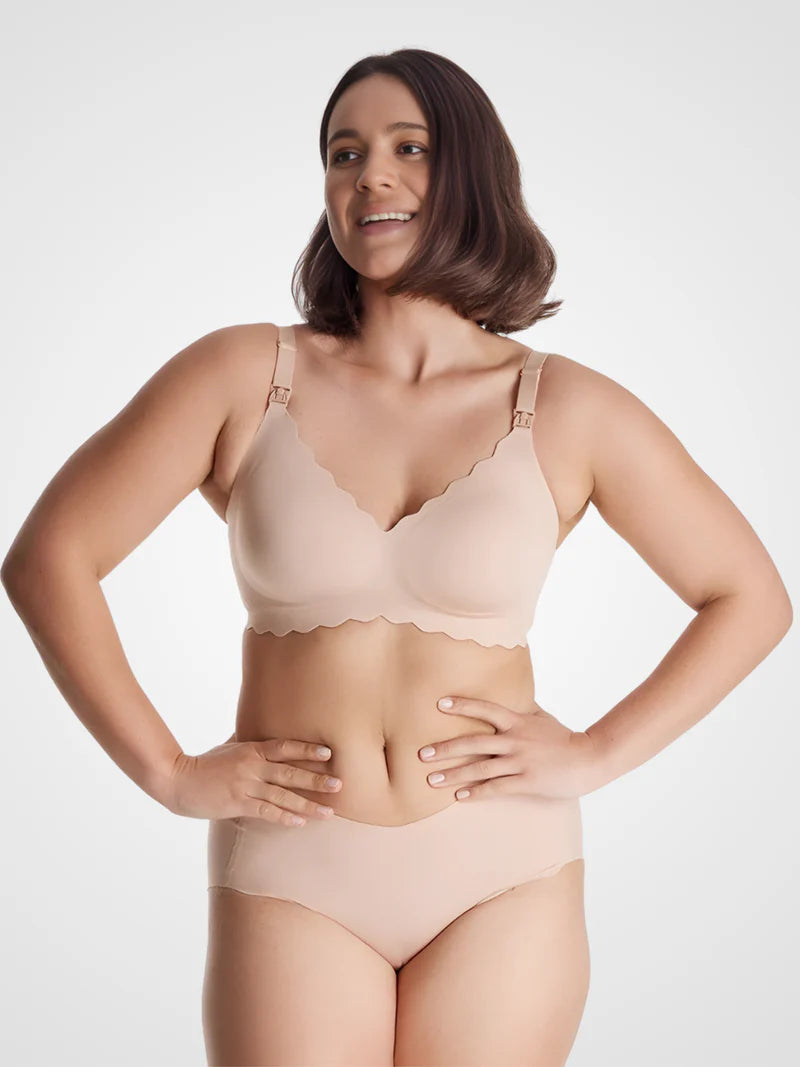 Dikişsiz Çiçek Desenli Emzirme Sütyeni MamsWear