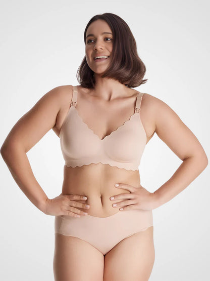 Dikişsiz Çiçek Desenli Emzirme Sütyeni MamsWear