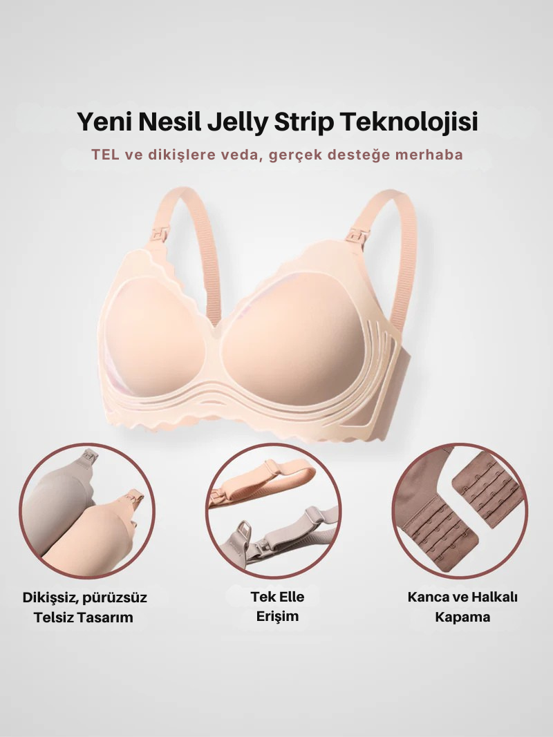 Dikişsiz Çiçek Desenli Emzirme Sütyeni MamsWear